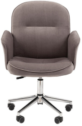 Кресло офисное Chairman CH 130, велюр, темно-серое, 7142119