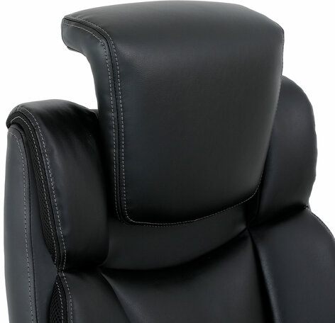 Кресло BRABIX PREMIUM "Phantom EX-553", рециклированная кожа, регулируемый подголовник, черное, 532940