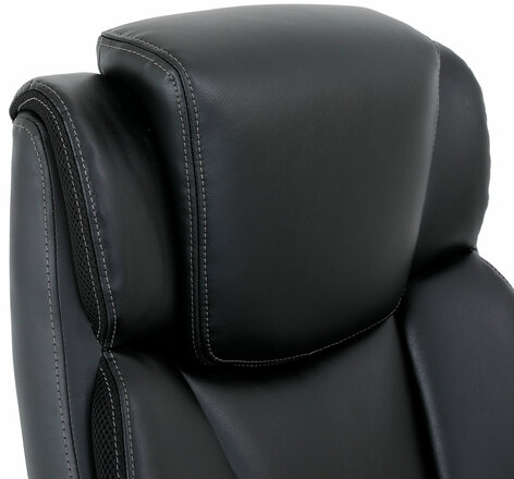 Кресло BRABIX PREMIUM "Phantom EX-553", рециклированная кожа, регулируемый подголовник, черное, 532940