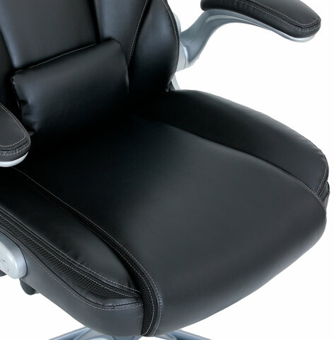 Кресло BRABIX PREMIUM "Phantom EX-553", рециклированная кожа, регулируемый подголовник, черное, 532940