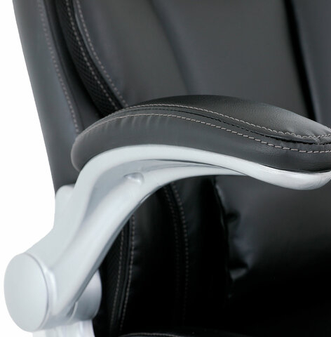 Кресло BRABIX PREMIUM "Phantom EX-553", рециклированная кожа, регулируемый подголовник, черное, 532940