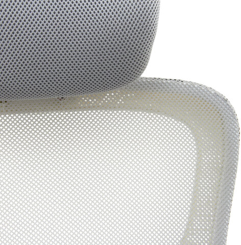 Кресло CROMEX Dynamic CH-699, откидные подлокотники, пластик белый, сетка, серое, TW, 533070