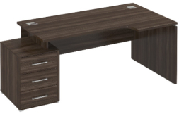 Стол ПРАВЫЙ эргономичный с тумбой СВ19 (СВ15+СВ16+СВ73)