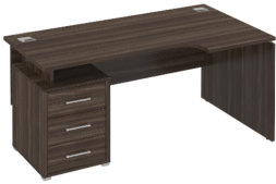 Стол ПРАВЫЙ эргономичный с тумбой СВ19 (СВ15+СВ16+СВ73)