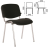 Стул для персонала и посетителей BRABIX "Iso CF-001", хромированный каркас, ткань черная, 531419