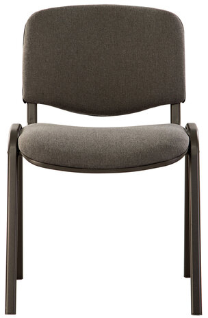 Стул для персонала и посетителей &quot;ISO&quot;, черный каркас, ткань серая