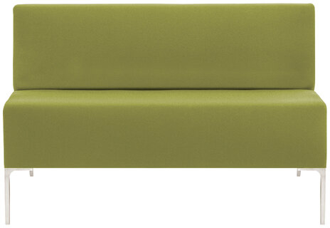 Диван мягкий двухместный "Хост" М-43, 1200х620х780 мм, без подлокотников, экокожа, светло-зеленый