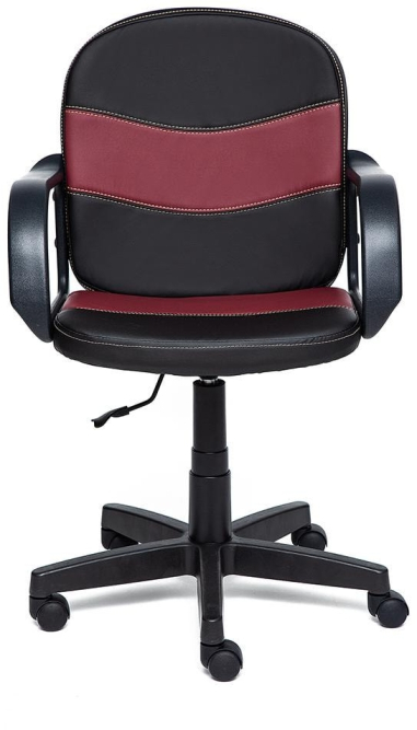 Кресло BAGGI кож/зам, черный/бордо, 36-6/36-7
