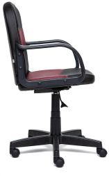 Кресло BAGGI кож/зам, черный/бордо, 36-6/36-7