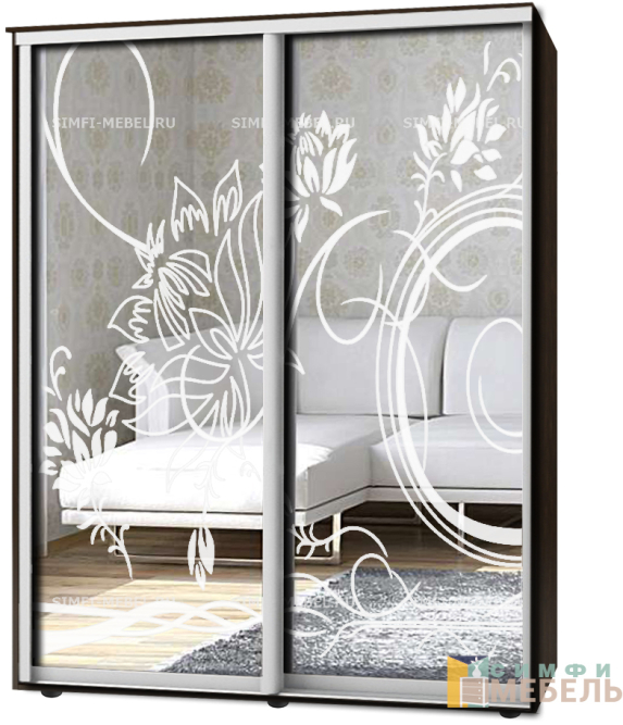 Шкаф-купе 2х дв Стандарт Пескоструй № 59