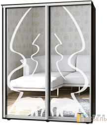 Шкаф-купе 2х дв Стандарт Пескоструй № 92+92