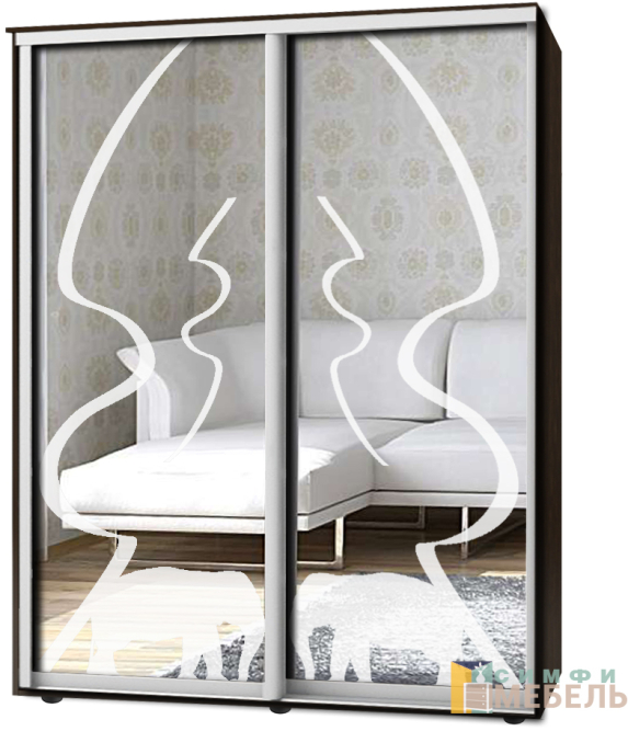 Шкаф-купе 2х дв Стандарт Пескоструй № 92+92