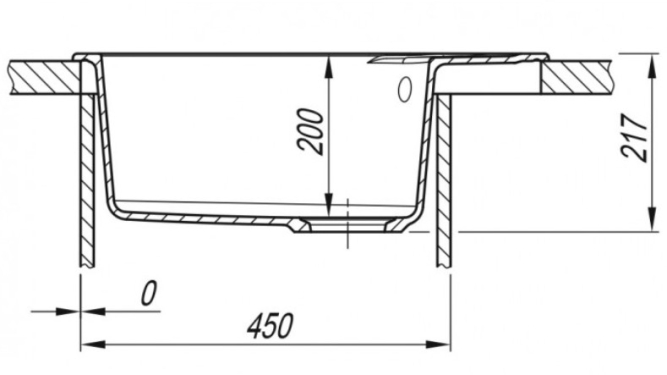 Мойка для кухни из искусственного камня Dr. Gans Берта 580