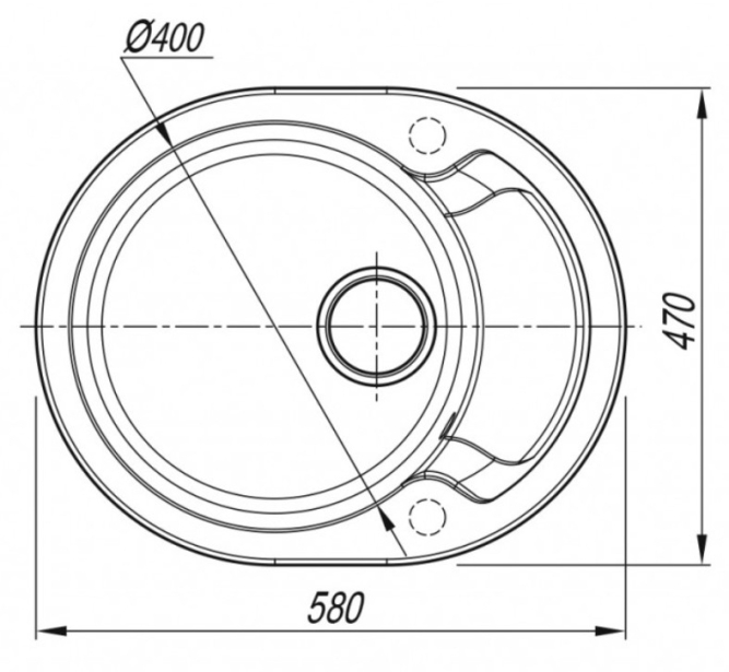 Мойка для кухни из искусственного камня Dr. Gans Берта 580