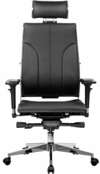 Кресло МЕТТА "YOGA" Y 2DM B2-10D, 2D-спинка, 3D-подголовник, 4D-подлокотники, экокожа, черное