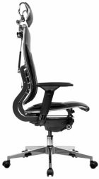 Кресло МЕТТА "YOGA" Y 2DM B2-10D, 2D-спинка, 3D-подголовник, 4D-подлокотники, экокожа, черное