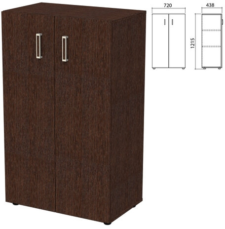 Шкаф закрытый Приоритет 2 полки низкий