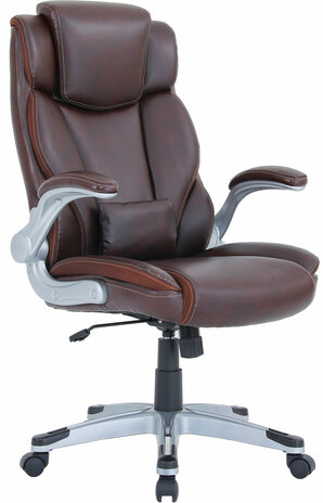 Кресло BRABIX PREMIUM "Phantom EX-553", рециклированная кожа, регулируемый подголовник, коричневое, 532941