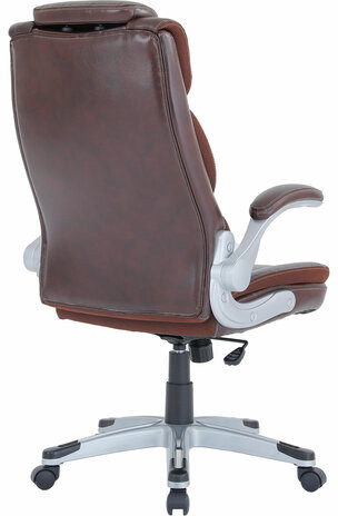 Кресло BRABIX PREMIUM "Phantom EX-553", рециклированная кожа, регулируемый подголовник, коричневое, 532941