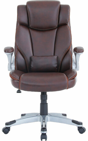 Кресло BRABIX PREMIUM "Phantom EX-553", рециклированная кожа, регулируемый подголовник, коричневое, 532941