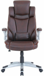 Кресло BRABIX PREMIUM "Phantom EX-553", рециклированная кожа, регулируемый подголовник, коричневое, 532941