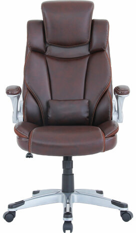 Кресло BRABIX PREMIUM "Phantom EX-553", рециклированная кожа, регулируемый подголовник, коричневое, 532941