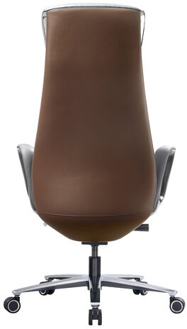 Кресло HAWASAN PREMIUM EX-820, синхромеханизм, слайдер, экокожа, белое/коричневое, 533237