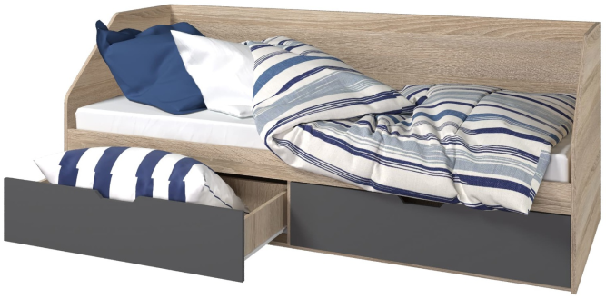 Кровать 800/2 ящика Анталия (Горизонт)