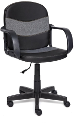 Кресло BAGGI кож/зам/ткань, черный/серый, 36-6/207