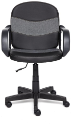 Кресло BAGGI кож/зам/ткань, черный/серый, 36-6/207