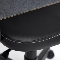 Кресло BAGGI кож/зам/ткань, черный/серый, 36-6/207