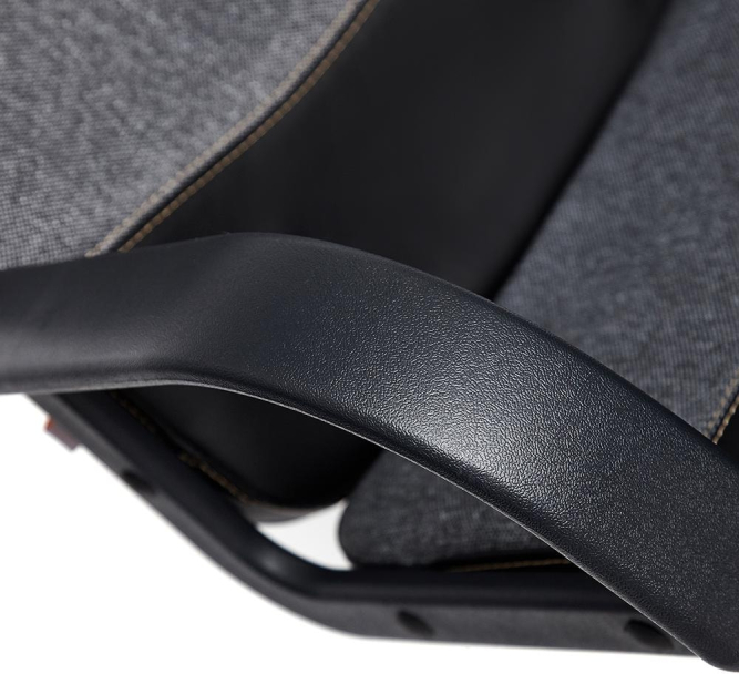 Кресло BAGGI кож/зам/ткань, черный/серый, 36-6/207