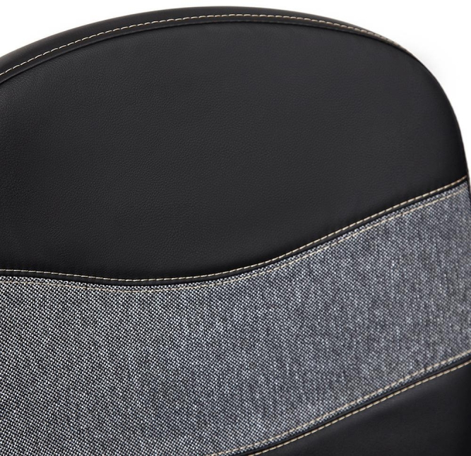 Кресло BAGGI кож/зам/ткань, черный/серый, 36-6/207