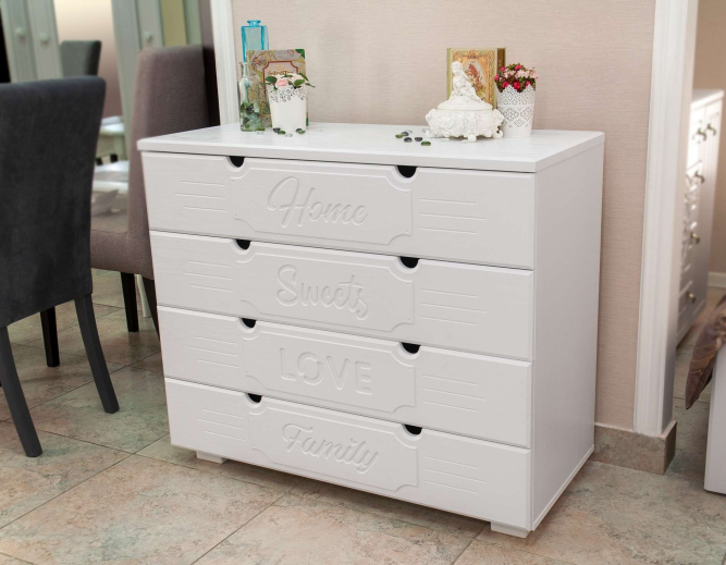 Комод ДримСтар ДС-12 белое дерево