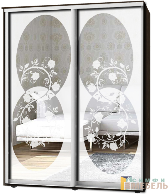 Шкаф-купе 2х дв Стандарт Пескоструй № 93+93