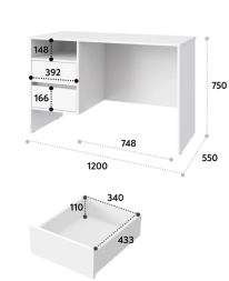 Стол Оскар ОС-24 белый структурный