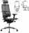 Кресло МЕТТА "YOGA" Y 4DF B2-5D, адаптивная спинка, 3D-подголовник, сверхпрочная сетка, черное