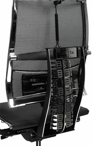 Кресло МЕТТА "YOGA" Y 4DF B2-5D, адаптивная спинка, 3D-подголовник, сверхпрочная сетка, черное