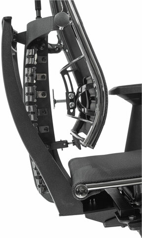 Кресло МЕТТА "YOGA" Y 4DF B2-5D, адаптивная спинка, 3D-подголовник, сверхпрочная сетка, черное