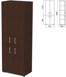 Шкаф закрытый Приоритет 4 полки