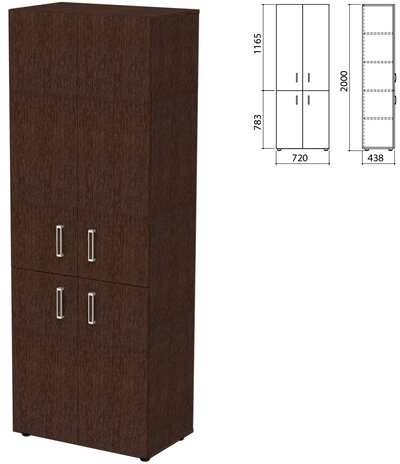 Шкаф закрытый Приоритет 4 полки