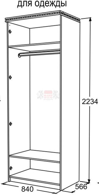 Шкаф 2-х дв. для одежды Ольга 13