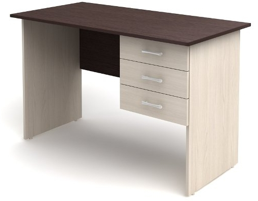 Стол 1-тумбовый с ящиками СК27 тумба справа