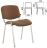 Стул для персонала и посетителей BRABIX "Iso CF-001", хромированный каркас, ткань коричневая, 531421