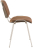 Стул для персонала и посетителей BRABIX "Iso CF-001", хромированный каркас, ткань коричневая, 531421