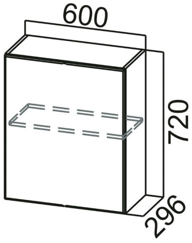 Шкаф навесной Ш600 (1ств) Модерн