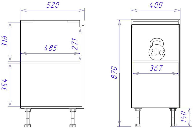 Стол С-40 Женева (ЛДСП)