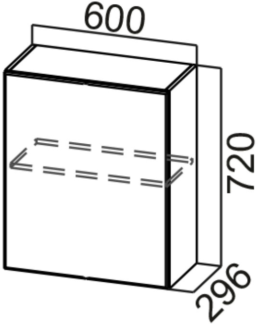 Шкаф навесной Ш600 (1ств) Модерн Нью