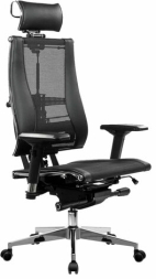 Кресло МЕТТА &quot;YOGA&quot; Y 4DT B2-14D, адаптивная спинка, 3D-подголовник, сверхпрочная сетка, черное