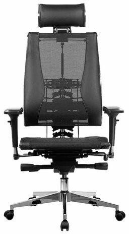 Кресло МЕТТА "YOGA" Y 4DT B2-14D, адаптивная спинка, 3D-подголовник, сверхпрочная сетка, черное